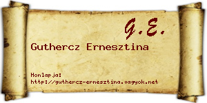 Guthercz Ernesztina névjegykártya